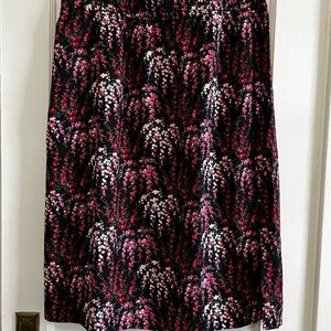 Floral Black and Pink Women's Skirt